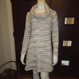 COWL NECK  THERMAL WEAVE DRESS LOFT SZ S